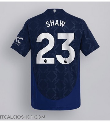 Manchester United Luke Shaw #23 Seconda Maglia 2024-25 Manica Corta